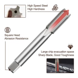 2pcs Left Hand Tap and Die Set HSS Machine Plug Tap Die Metric Taps Screw Thread Tap Drill M3/M6/M8/M10/M12/M14/M16/M18/M20