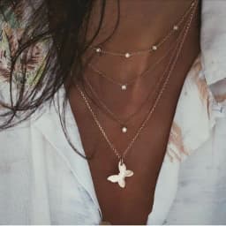 New Gold-plate Crystal Stars Pendant Necklaces For Women Necklace 2020 Multilevel Female Boho Vintage Jewelry Wedding Gift