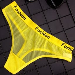 BANNIROU 1Pcs Mesh Sprots Panties Underwear For Woman Sexy Seamless Cheeky Female Soft T-back Thong G-string Woman Underwear