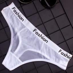 BANNIROU 1Pcs Mesh Sprots Panties Underwear For Woman Sexy Seamless Cheeky Female Soft T-back Thong G-string Woman Underwear