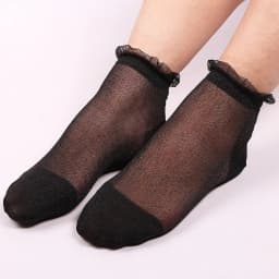 Sexy fishnet Women Lace Ruffle Soft Comfy Sheer Silk Elastic Mesh Knit Frill Trim Transparent Ankle funny socks 1pair=2pcs 3205