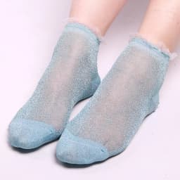 Sexy fishnet Women Lace Ruffle Soft Comfy Sheer Silk Elastic Mesh Knit Frill Trim Transparent Ankle funny socks 1pair=2pcs 3205