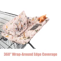 Multifunctional Baby Shopping Cart Cover with Safety Strap High Chair Cover Portable Grocery Cart Covers for Infants Toddlers