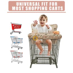 Multifunctional Baby Shopping Cart Cover with Safety Strap High Chair Cover Portable Grocery Cart Covers for Infants Toddlers