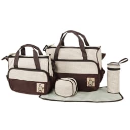 Parent Child Travel Mommy Bag Fashion Crossbody Bag Home Multifunctional Large Capacity Handbag Five Piece Diaper Bag Set