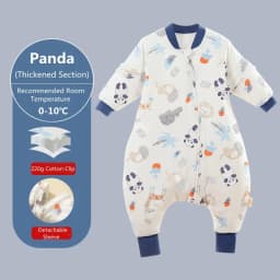 2025 Baby Cartoon Split-legged Sleepsacks With Detachable Sleeves For Boys Girls Children's Sleeping Bag Autumn And Winter