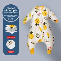 2025 Baby Cartoon Split-legged Sleepsacks With Detachable Sleeves For Boys Girls Children's Sleeping Bag Autumn And Winter