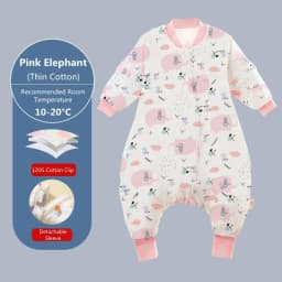 2025 Baby Cartoon Split-legged Sleepsacks With Detachable Sleeves For Boys Girls Children's Sleeping Bag Autumn And Winter