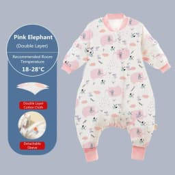 2025 Baby Cartoon Split-legged Sleepsacks With Detachable Sleeves For Boys Girls Children's Sleeping Bag Autumn And Winter