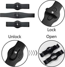 3 Pack Twin Pushchair Connectors Detachable Adjustable Lightweight Adapter Fasteners Universal Stroller Twin Hook Quick Release
