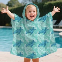 Elinfant 1Pc Children's Beach Towel Pool Swim Bathrobe Kids Hooded Bath Towels Baby Surf Poncho Large Size Cartoon Prints Towel