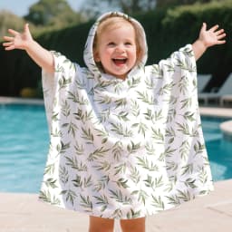 Elinfant 1Pc Children's Beach Towel Pool Swim Bathrobe Kids Hooded Bath Towels Baby Surf Poncho Large Size Cartoon Prints Towel