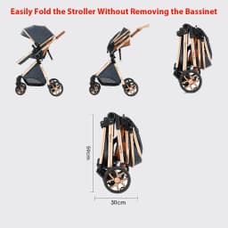 Warm 3 in 1 Baby Stroller with Car handle Luxury Baby Pram High Landscape Infant Pushchair light folk Travel Stroller