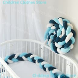 1-4M Baby Bed Bumper Handmade Knotted Braid Weaving Plush Crib Protector Infant Knot Pillow Baby Room Decor