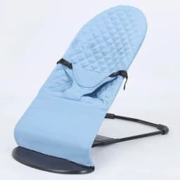 Baby Rocker Chair Reclining Seat Foldable Infant Bouncer with Vibration for Newborn 0-12 Months All Season Use No Music
