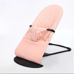 Baby Rocker Chair Reclining Seat Foldable Infant Bouncer with Vibration for Newborn 0-12 Months All Season Use No Music