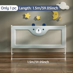PANGDUBE 1 Piece Baby Safety Railing for Children Bed Rail Guard Protective Barrier for Kid Bed Need to Screw Installation