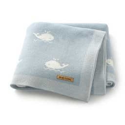 Newborn Baby Blanket 90*70CM Knitted Infant Boy Girl Bedding Quilt Fashion Cute Cartoon Whale Stroller Swaddling Wrap Super Soft