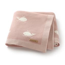 Newborn Baby Blanket 90*70CM Knitted Infant Boy Girl Bedding Quilt Fashion Cute Cartoon Whale Stroller Swaddling Wrap Super Soft