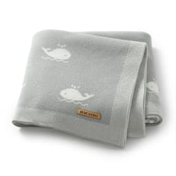 Newborn Baby Blanket 90*70CM Knitted Infant Boy Girl Bedding Quilt Fashion Cute Cartoon Whale Stroller Swaddling Wrap Super Soft
