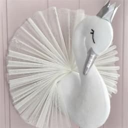 Golden Crown Swan Doll Art Wall Hanging Baby Girl Room Decor Birthday Photography Props Swan Animal Fill Doll Decoration Gift