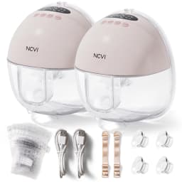 NCVI Electric Breast Pump,Hands-Free for Breastfeeding Pump, Ultra-Quiet Portable Wireless Pump, 3 Flange Sizes(19/21/24mm)