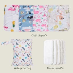 HappyFlute Ecological Cloth Diaper Breathable NappyWashable Reusable Diaper Gift Set With Wetbag