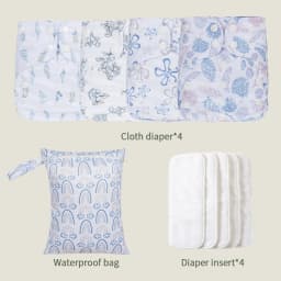 HappyFlute Ecological Cloth Diaper Breathable NappyWashable Reusable Diaper Gift Set With Wetbag