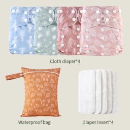 HappyFlute Ecological Cloth Diaper Breathable NappyWashable Reusable Diaper Gift Set With Wetbag