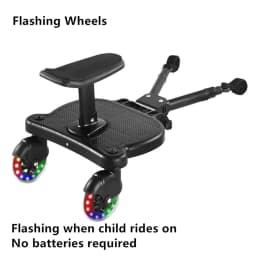 Universal Stroller Board 2 In 1 Stand and Sit Dual Purpose Buggy Ride-On Board, Pedal Adapter with Detachable Seat for Pushchair