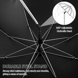 Universal Sun Umbrella for Baby Stroller UV Protection Pram Umbrella 360° Adjustable Rainproof and Windproof Sunshade Parasol