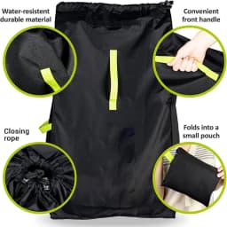 420D Oxford Large Car Seat Bag For Airplane Travel Baby Stroller Dust Cover Infant Carrier Storage Bag With Shoulder Strap