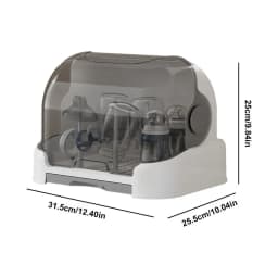 Drying Rack for Bottles Cups Dustproof Bottle Storage with Removable Drip Tray Toddler Bottles Storage Box with Good Sealing