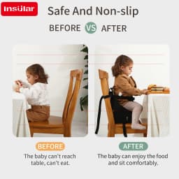 Kids Foldable Ventilated Booster Seat Pad Anti Slip Cushion Comfortable Toddler Chair Saddle Portable Waterproof High Seat