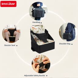 Kids Foldable Ventilated Booster Seat Pad Anti Slip Cushion Comfortable Toddler Chair Saddle Portable Waterproof High Seat