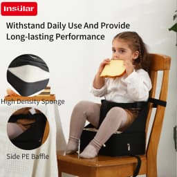 Kids Foldable Ventilated Booster Seat Pad Anti Slip Cushion Comfortable Toddler Chair Saddle Portable Waterproof High Seat