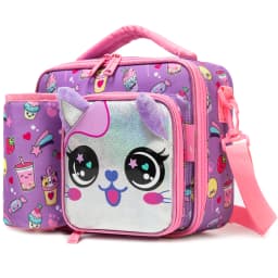 Cute Animal Kids Lunch Box Meal Bag Set Washable Lunch Bag&Reusable Leakproof Bag for School & Nursery It's Beautiful for Girls