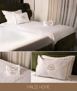 Mail's Home 2025 Towels Natural Cotton White Bedding Coverlet Set with Embroidery Pillowcase+Covers+Bed Sheet