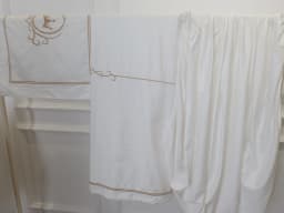 Mail's Home 2025 Towels Natural Cotton White Bedding Coverlet Set with Embroidery Pillowcase+Covers+Bed Sheet