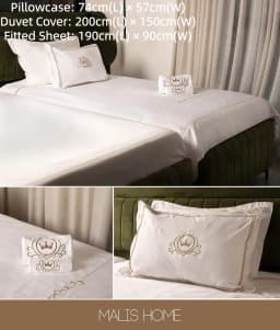 Mail's Home 2025 Towels Natural Cotton White Bedding Coverlet Set with Embroidery Pillowcase+Covers+Bed Sheet