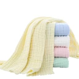 6 Layers Baby Bath Towel Kids Swaddle Wrap Bedding Pure Cotton Bubble Muslin Blanket Infant Gauze Receiving Blanket 105*105cm