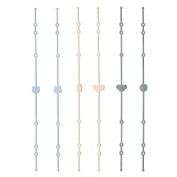 6pcs Baby Pacifier Clips Soft Silicone，Baby Toy Adjustable Infant Nipple Holder  Stroller Baby Accessories