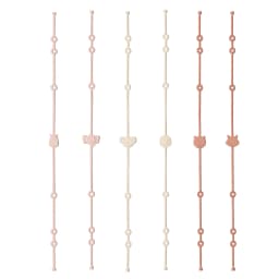 6pcs Baby Pacifier Clips Soft Silicone，Baby Toy Adjustable Infant Nipple Holder  Stroller Baby Accessories