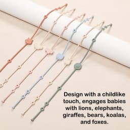 6pcs Baby Pacifier Clips Soft Silicone，Baby Toy Adjustable Infant Nipple Holder  Stroller Baby Accessories