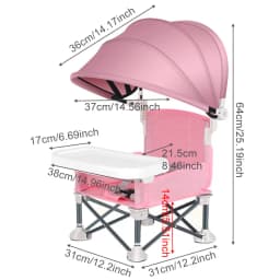Foldable Baby Dining Chair Portable kids Dining Table Small Chair Children Outdoor Beach saet Aluminum Alloy Furniture Supplies