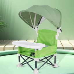 Foldable Baby Dining Chair Portable kids Dining Table Small Chair Children Outdoor Beach saet Aluminum Alloy Furniture Supplies