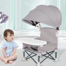 Foldable Baby Dining Chair Portable kids Dining Table Small Chair Children Outdoor Beach saet Aluminum Alloy Furniture Supplies
