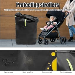 Large Stroller Cover Bag for Air Train Travel 420D Oxford Cloth Waterproof Gate Check Stroller Storage Bag with Adjustable Strap