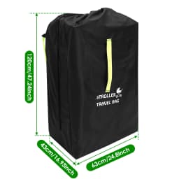 Large Stroller Cover Bag for Air Train Travel 420D Oxford Cloth Waterproof Gate Check Stroller Storage Bag with Adjustable Strap