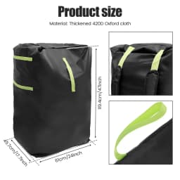 Large Stroller Cover Bag for Air Train Travel 420D Oxford Cloth Waterproof Gate Check Stroller Storage Bag with Adjustable Strap